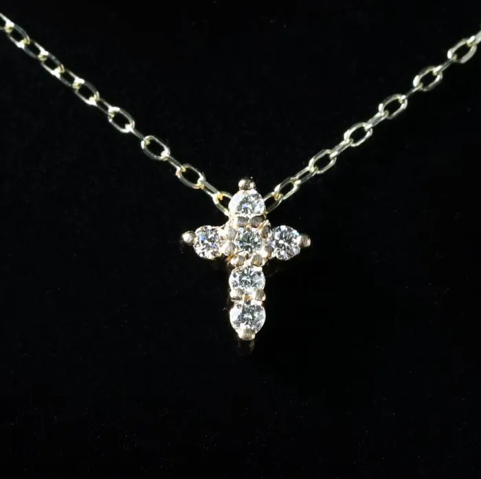 Apex Diamonds Necklaces 14k Yellow Gold 011 CTW Diamond Cross Necklace