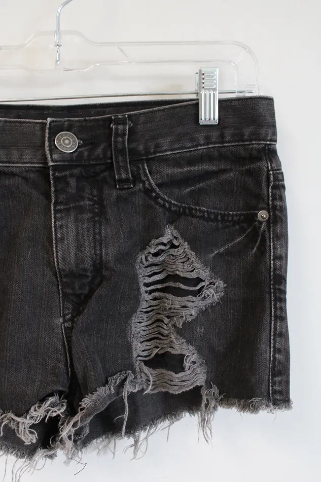 Earrings Express Express Jeans Gray Ripped Shorts 4