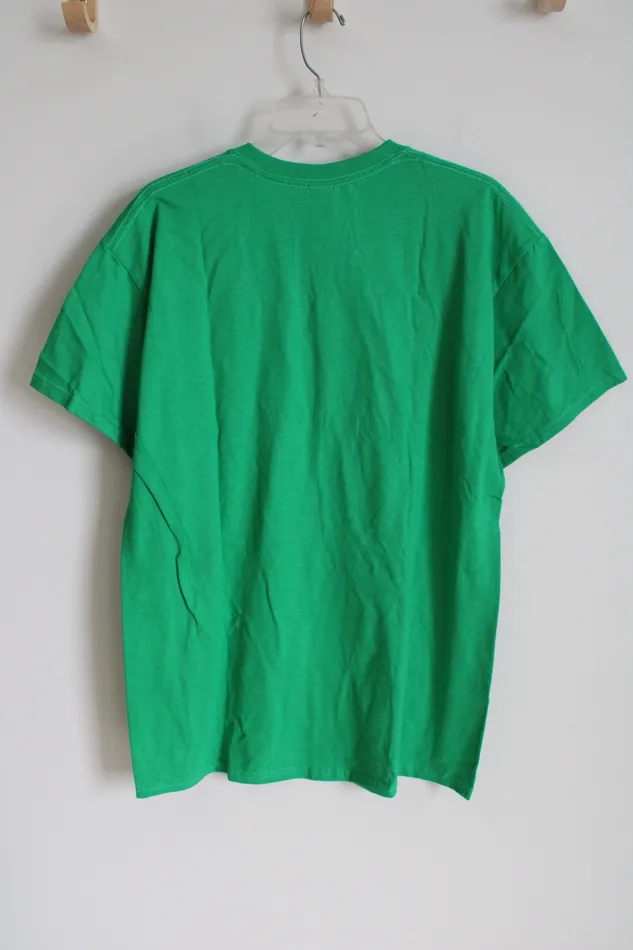 Earrings Gildan NEW York College Green Short Sleeved Shirt L