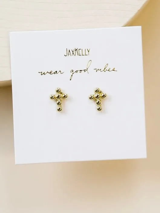 Earrings JaxKelly Cross Stud Earring