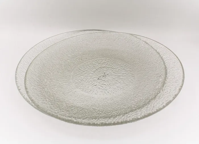 Jubilee Thrift Two Textured Glass Plates Rings