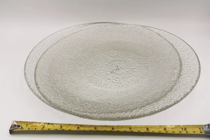 Jubilee Thrift Two Textured Glass Plates Rings