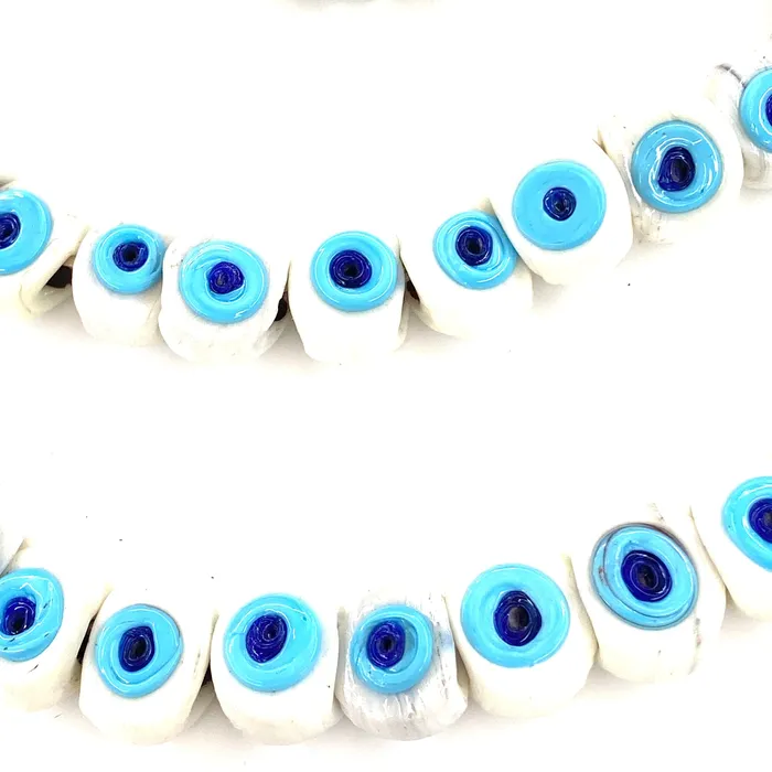 Necklaces Peppy Beads Traditional Turkish Artisan Handmade Glass Evil Eye Beads Large Hole Evil Eye Glass Beads 50 Beads per pack Necklaces Peppy Beads Traditional Turkish Artisan Handmade Glass Evil Eye Beads Large Hole Evil Eye Glass Beads 50 Beads per pack