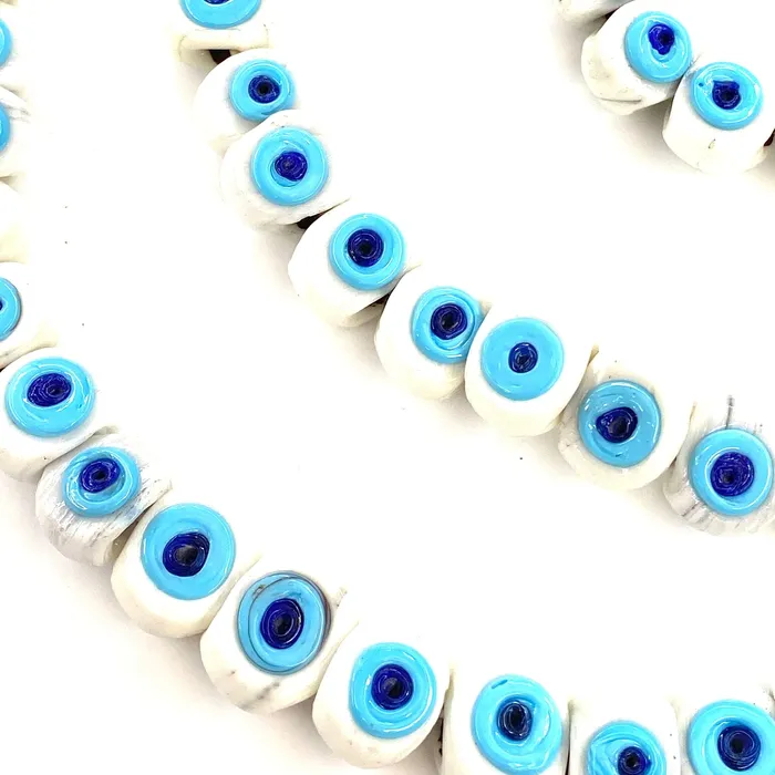 Necklaces Peppy Beads Traditional Turkish Artisan Handmade Glass Evil Eye Beads Large Hole Evil Eye Glass Beads 50 Beads per pack Necklaces Peppy Beads Traditional Turkish Artisan Handmade Glass Evil Eye Beads Large Hole Evil Eye Glass Beads 50 Beads per pack