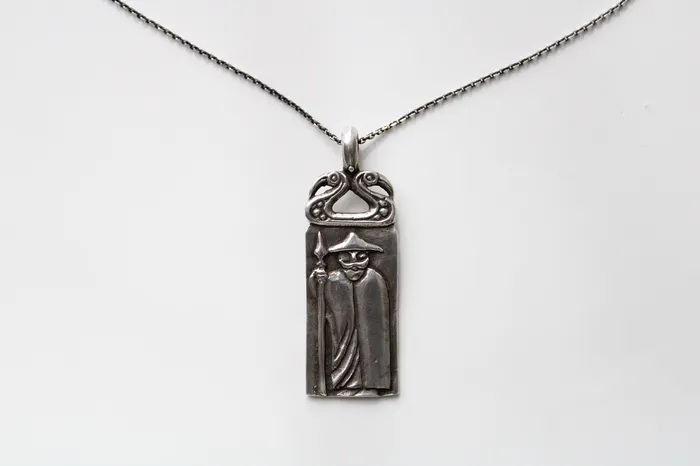 Odin God Of War Death Solid Sterling Silver Pendant Necklace Jubilee Thrift Necklaces