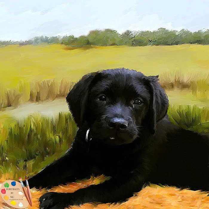 Portraits by NC Earrings Golden Retriever Dog Digital Portrait