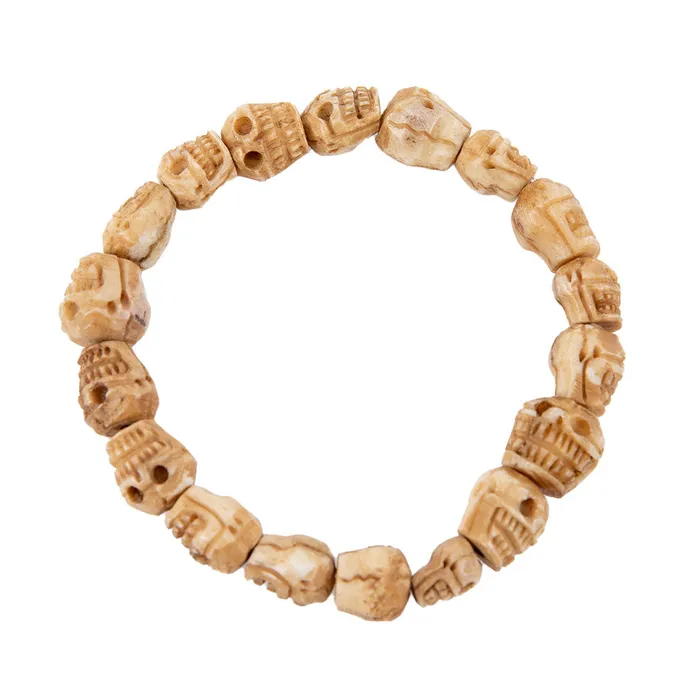 Tibetan Carved Skull Bracelet Nirvana Mala Bracelets
