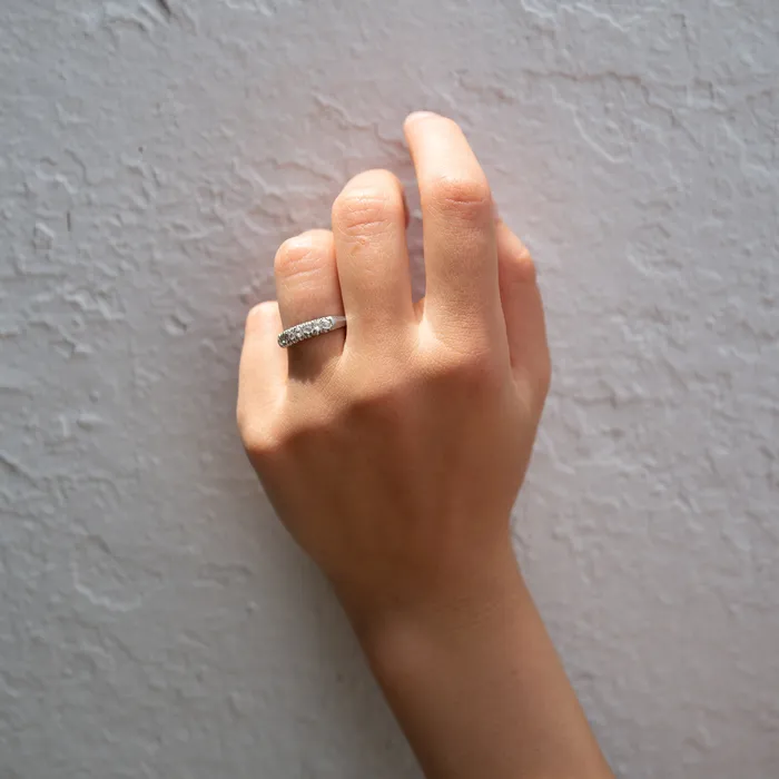 Vintage Platinum Diamond Band Rings Vintage Platinum Diamond Band Rings