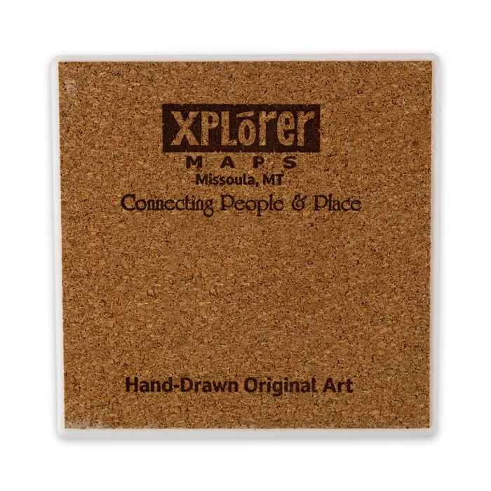 XPLORERMAPS Earrings Xplorer Maps Hawaii Ceramic Coaster