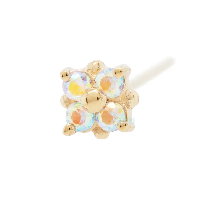 Body Vision BVLA Earrings Reema Nostril Screw in Gold with Mercury Mist Topaz Body Vision BVLA Earrings Reema Nostril Screw in Gold with Mercury Mist Topaz
