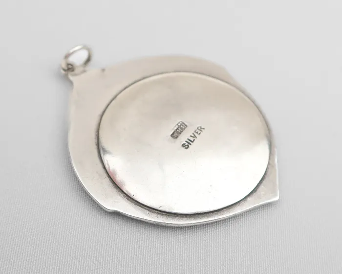 c1910 Silver Enamel Open Locket Isadoras A Rings c1910 Silver Enamel Open Locket Isadoras A Rings