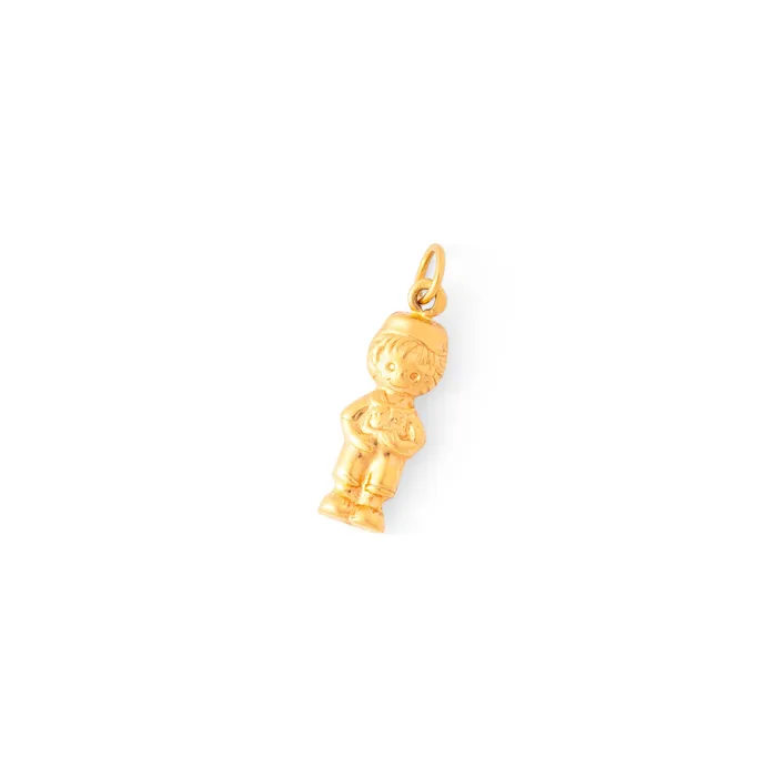 Charm Necklaces Portuguese 19K Gold Boy Charm Vintage