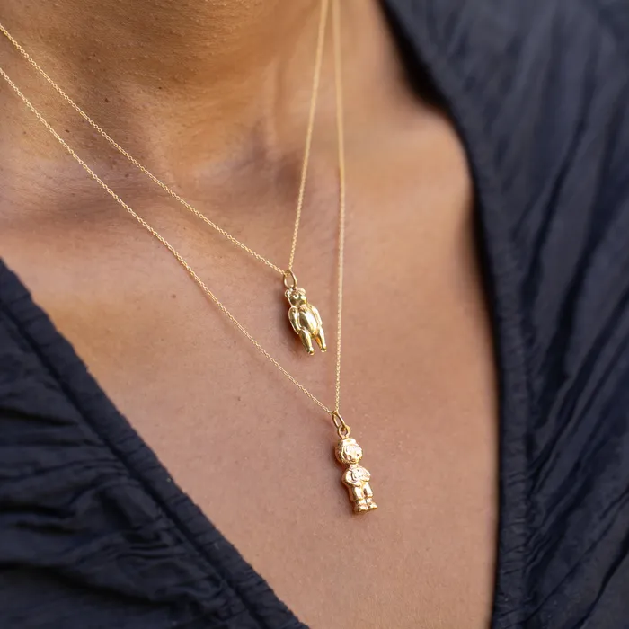 Charm Necklaces Portuguese 19K Gold Boy Charm Vintage
