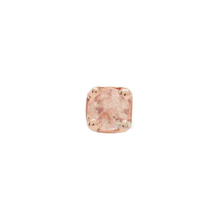 Four Prong Nostril Screw in Gold with Oregon Sunstone Body Vision BVLA Earrings