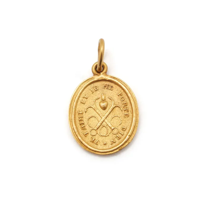 French Pour Vous Je Taime Et Je Me Porte Bien Wax Seal 14k Recycled Gold Charm Vintage Earrings French Pour Vous Je Taime Et Je Me Porte Bien Wax Seal 14k Recycled Gold Charm Vintage Earrings