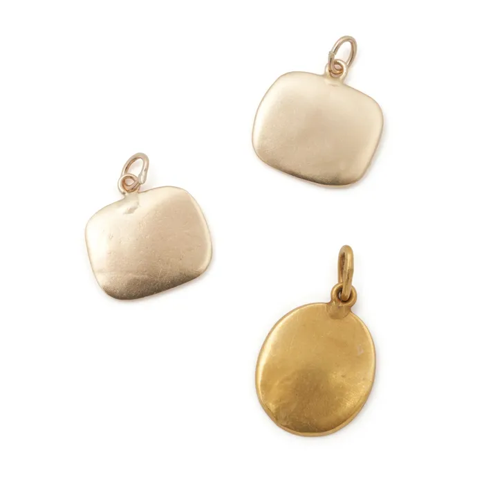 French Pour Vous Je Taime Et Je Me Porte Bien Wax Seal 14k Recycled Gold Charm Vintage Earrings