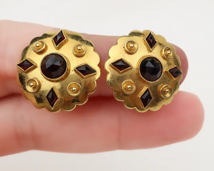 Midcentury Garnet Earrings Isadoras A Earrings Midcentury Garnet Earrings Isadoras A Earrings