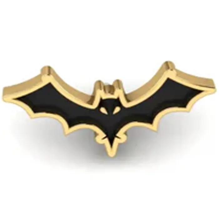 Mushroom Body Jewelry mushroom Bat Threaded End in Gold Earrings