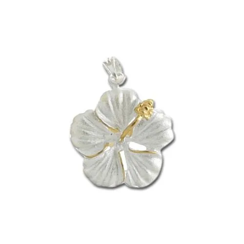 Necklaces rosamarianas 925 Sterling Silver Kamia Hibiscus 2 Tone Necklace