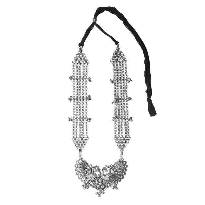 Teejh Anika Peacock Long Necklace Teejh Necklaces Teejh Anika Peacock Long Necklace Teejh Necklaces