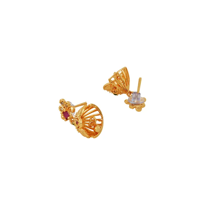 Teejh Rings Teejh Majestic Glossy Gold and White Pearl Kundan Set