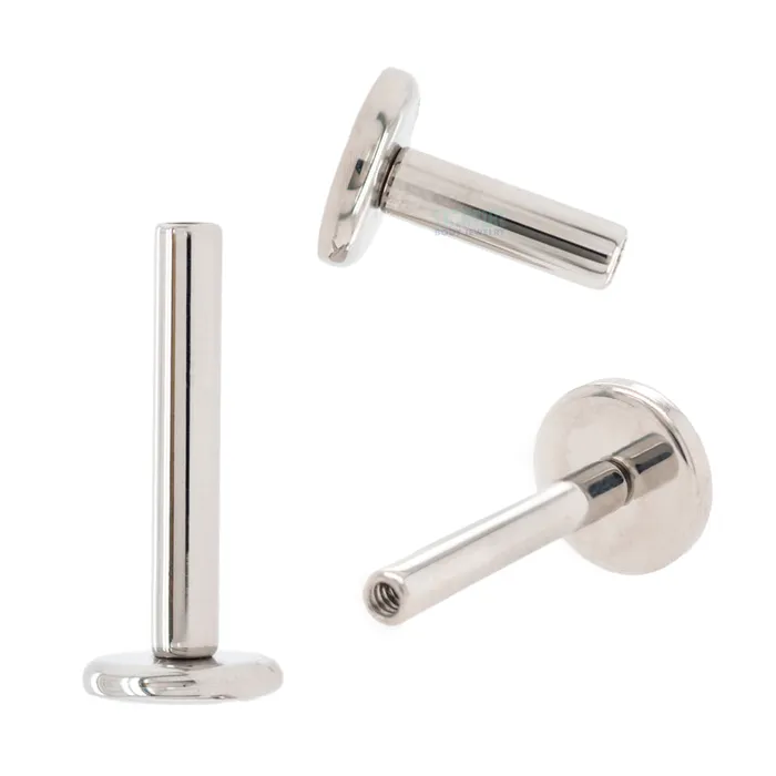 Titanium Threaded Flatback Labret Post Straight Barbell End with Threaded Disk Anatometal Necklaces Titanium Threaded Flatback Labret Post Straight Barbell End with Threaded Disk Anatometal Necklaces
