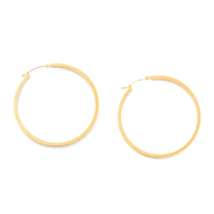 Vintage Earrings Large 14k Gold Hoop Earrings
