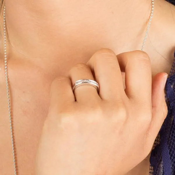 795 18WG 033CT PC DIAMOND BAND 575 STORE 5a Rings