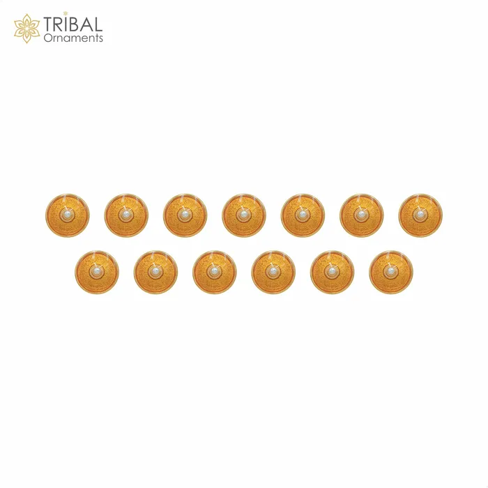 925 Sterling silver handmade gorgeous golden plate design fancy buttons set of 13 pc for mens coat or suit best jewelry for all occasions btn88 TRIBAL ORNAMENTS Necklaces 925 Sterling silver handmade gorgeous golden plate design fancy buttons set of 13 pc for mens coat or suit best jewelry for all occasions btn88 TRIBAL ORNAMENTS Necklaces