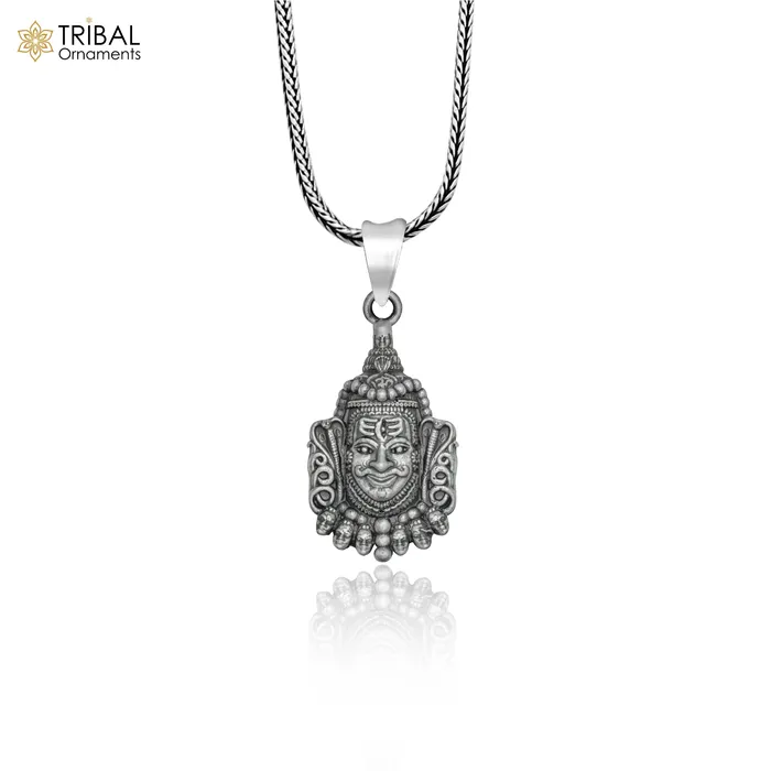 925 sterling silver lord Mahakal divine Pendant with chain tribal jewellery nsp1017 TRIBAL ORNAMENTS Necklaces 925 sterling silver lord Mahakal divine Pendant with chain tribal jewellery nsp1017 TRIBAL ORNAMENTS Necklaces