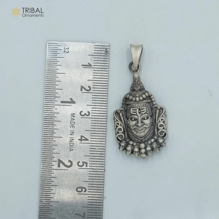 925 sterling silver lord Mahakal divine Pendant with chain tribal jewellery nsp1017 TRIBAL ORNAMENTS Necklaces 925 sterling silver lord Mahakal divine Pendant with chain tribal jewellery nsp1017 TRIBAL ORNAMENTS Necklaces