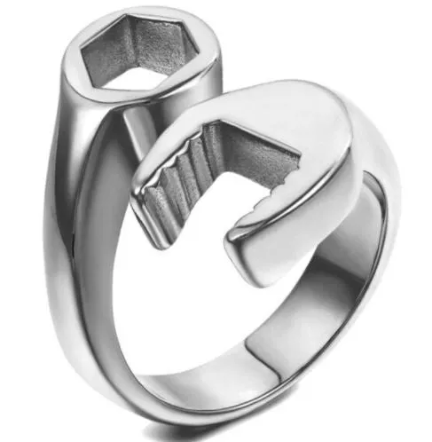 AR29 Silver Wrench Adjustable Ring POLLY Rings