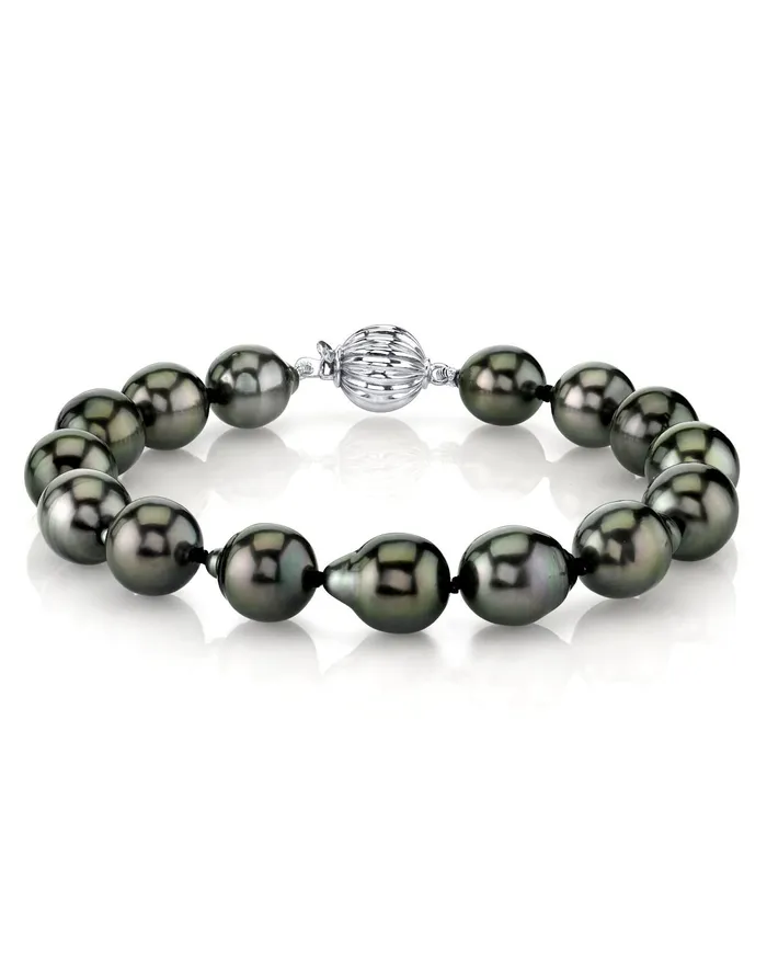 Bracelets spt Black Tahitian DropShape Pearl Bracelet AAA Quality Choose Size Bracelets spt Black Tahitian DropShape Pearl Bracelet AAA Quality Choose Size