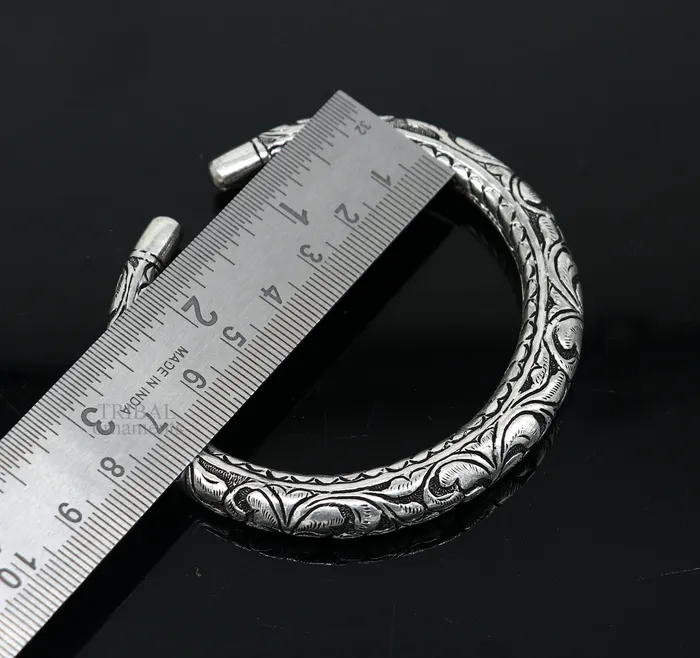 Bracelets TRIBAL ORNAMENTS 925 Sterling silver handmade fabulous chitai work customized bangle bracelet kada with pearl unisex personalized tribal jewelry nsk450 Bracelets TRIBAL ORNAMENTS 925 Sterling silver handmade fabulous chitai work customized bangle bracelet kada with pearl unisex personalized tribal jewelry nsk450