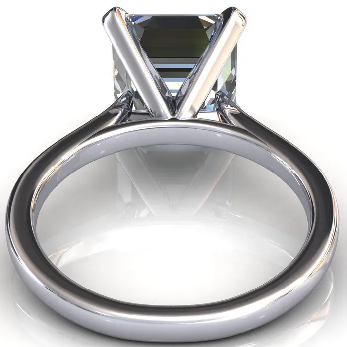 Darci Asscher Moissanite 4 Prong Cathedral Solitaire Engagement Ring Fire Brilliance Rings