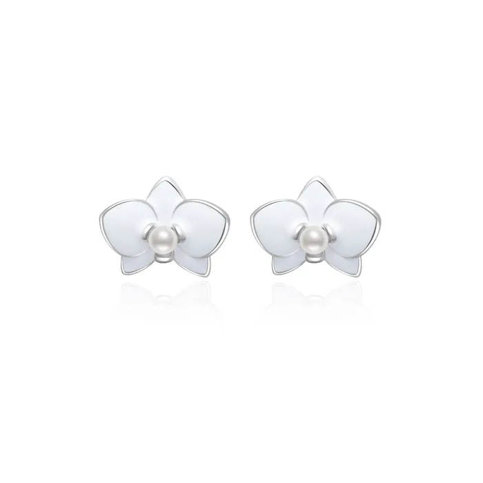 Earrings Pearly Lustre Top Grade Freshwater Pearl Earrings WE00780 ORCHID