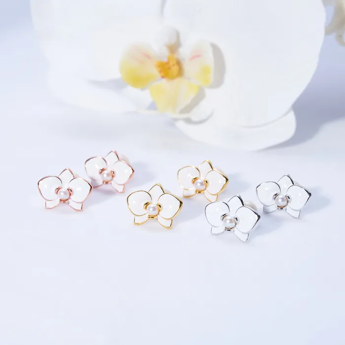 Earrings Pearly Lustre Top Grade Freshwater Pearl Earrings WE00780 ORCHID
