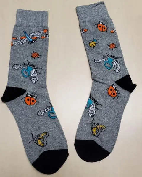 Earrings POLLY SF1166 Gray Insect Socks