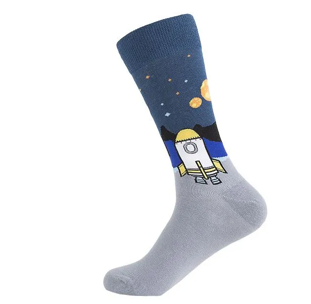 Earrings POLLY SF884 Gray Space Ship Socks