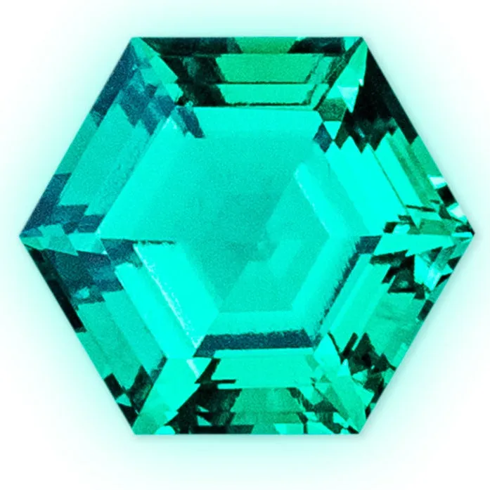 Fire Brilliance Earrings Hexagon FAB LabGrown Emerald Gems