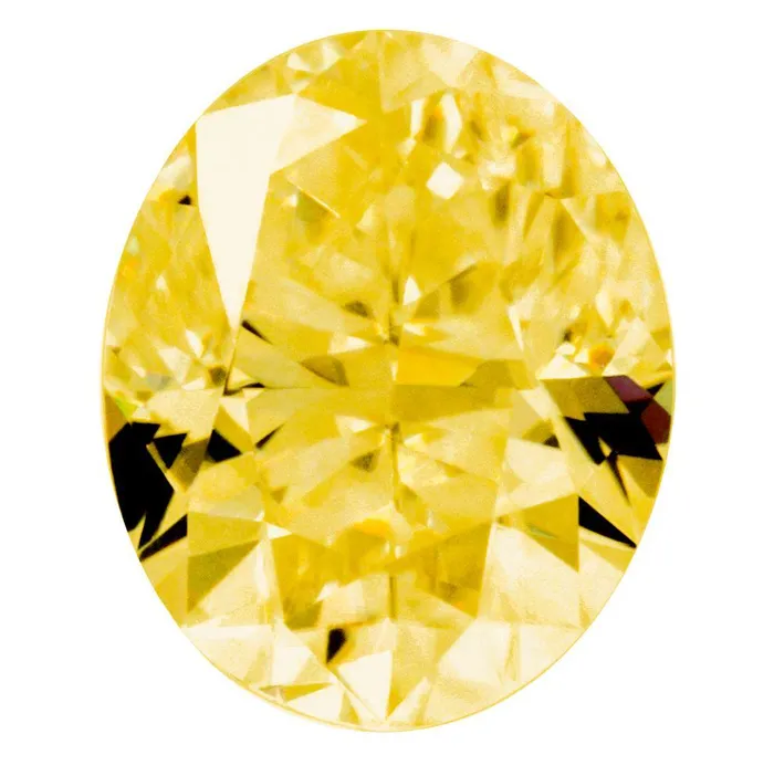 Fire Brilliance Rings Oval Canary Yellow FAB Moissanite Loose Stone