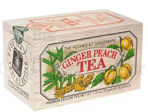 Ginger Peach Tea Box 25s Metropolitan Tea Company Earrings