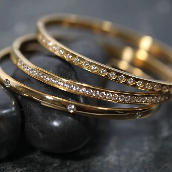 Jewelvers Bracelets 18K GoldFilled Zirconia Bangle Jewelvers Bracelets 18K GoldFilled Zirconia Bangle