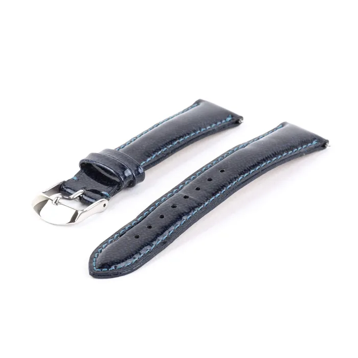Michele PreOwned Michele 18 mm Ocean Wave Patent Leather Watch Strap Watches