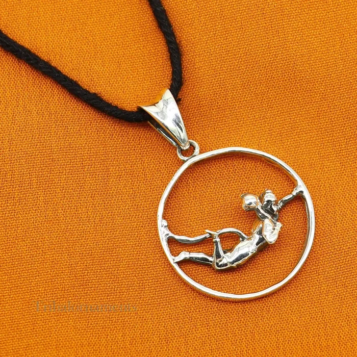 Necklaces TRIBAL ORNAMENTS 925 sterling silver flying Hindu god Lord Hanuman pendant bajarangbali sitting fabulous pendant unisex gifting jewelry ssp904 Necklaces TRIBAL ORNAMENTS 925 sterling silver flying Hindu god Lord Hanuman pendant bajarangbali sitting fabulous pendant unisex gifting jewelry ssp904