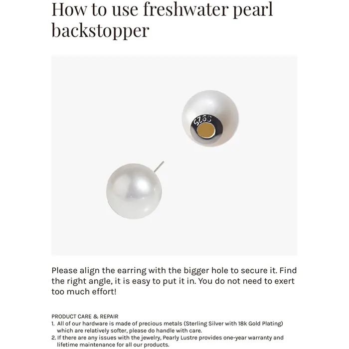 Panther Freshwater Pearl Earrings WE00119 SAFARI Pearly Lustre Earrings