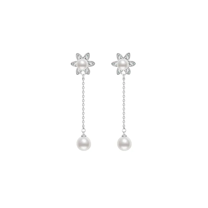 Pearly Lustre Earrings Elegant Freshwater Pearl Earrings WE00296 GARDENS