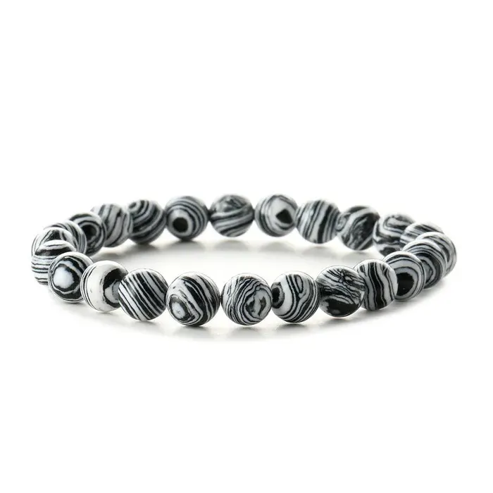 Polly Bracelets AZ1548 White Malachite Bracelet