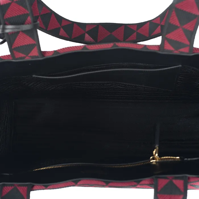 Prada Earrings PreOwned Prada Symbole Embroidered Tote
