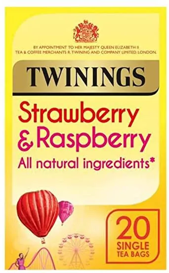 Ramsden International Earrings Twinings Strawberry Raspberry Tea Bags